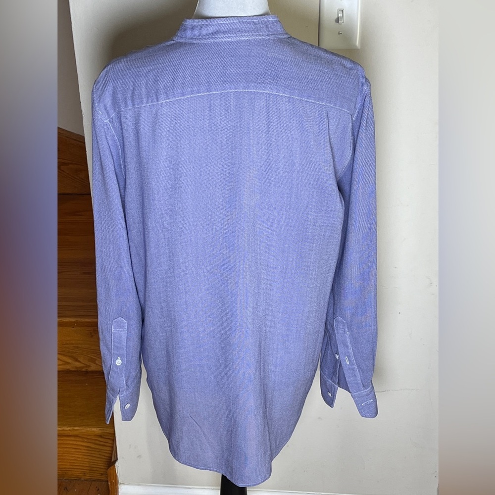 Wes Gordon Blue Tunic with Mandarin Collar - Picture 3 of 8